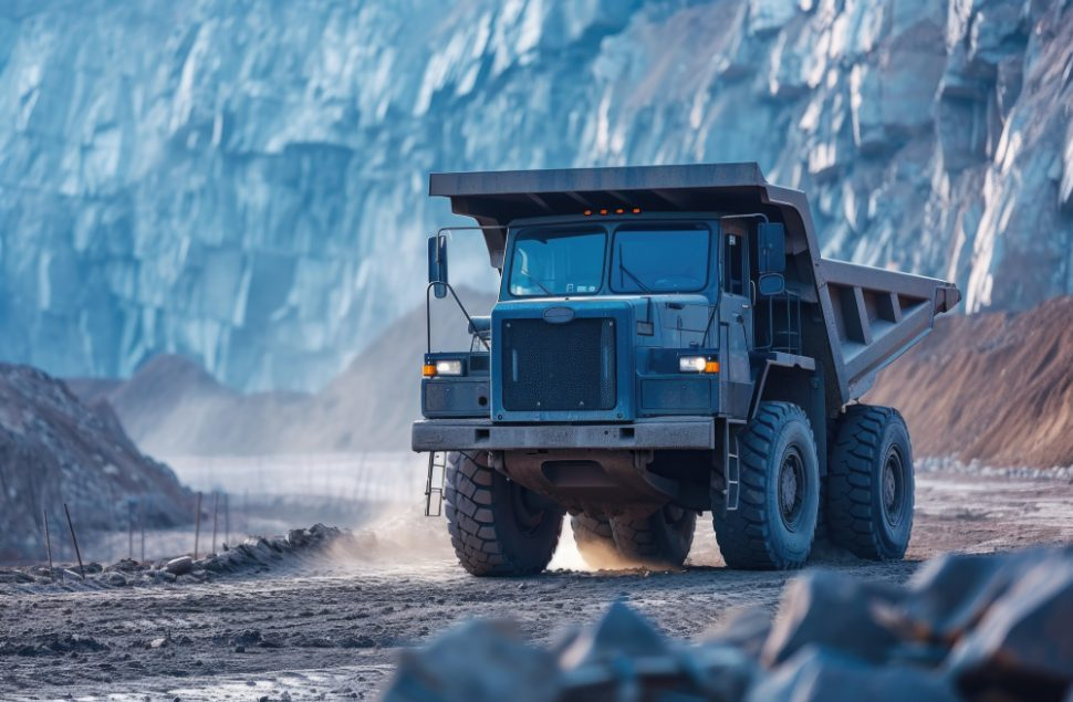 Mining dump truck at quarry — commercial dump truck insurance